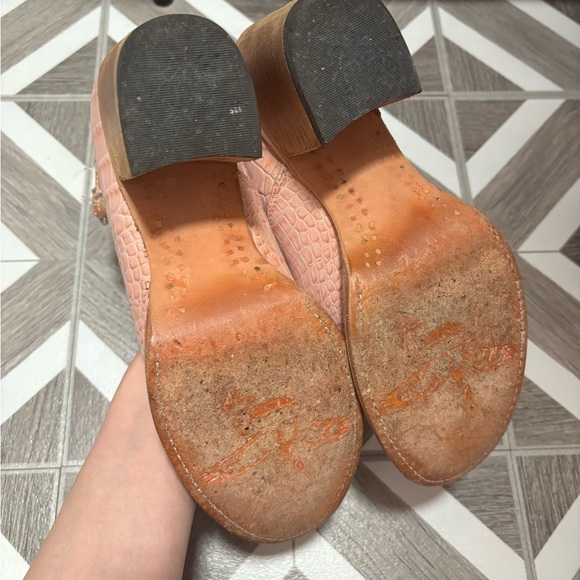 Freebird by Steven Pink Croc-Embossed Heels - Picture 2 of 6